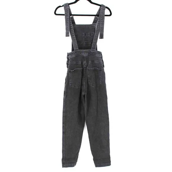 Rebecca Minkoff Black Denim Overalls Jeans Bib Skinny Leg Adjustable Straps XXS - Picture 6 of 8